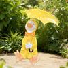 Duck Holding Umbrella Statue Resin Figurine Creative Collectible Craft Garden Decoration Animal