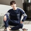 Men's pajamas spring and autumn pure cotton long-sleeved casual loungewear youth men's autumn thin cotton large-size suit