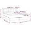 3130266 vidaXL Lit à sommier tapissier avec matelas Gris foncé 140x190cm Tissu