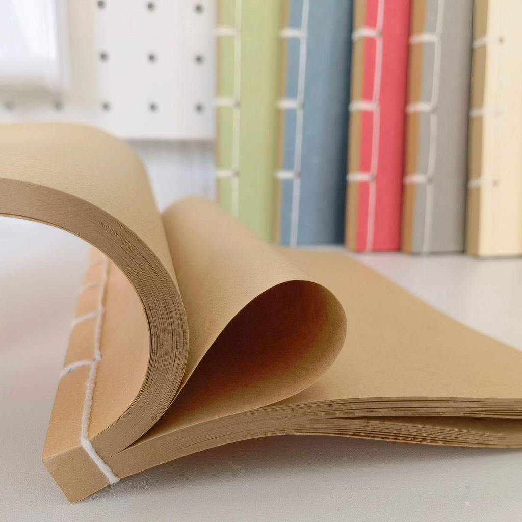 A5 Handgemacht Antiker Fadenbindung Retro Kraftpapier Schüler Notizbuch Tagebuch