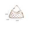 Yogodlns Borsa a tracolla a pois retrò alla moda Borsa a mano in PU di grande capacità Design a blocchi di colore squisito Borsa a spalla in pelle