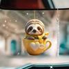 1 Calming Sloth Ornament – Effortless Holiday Adornment | Vehicle, Household, Glass Display, Inventive Present