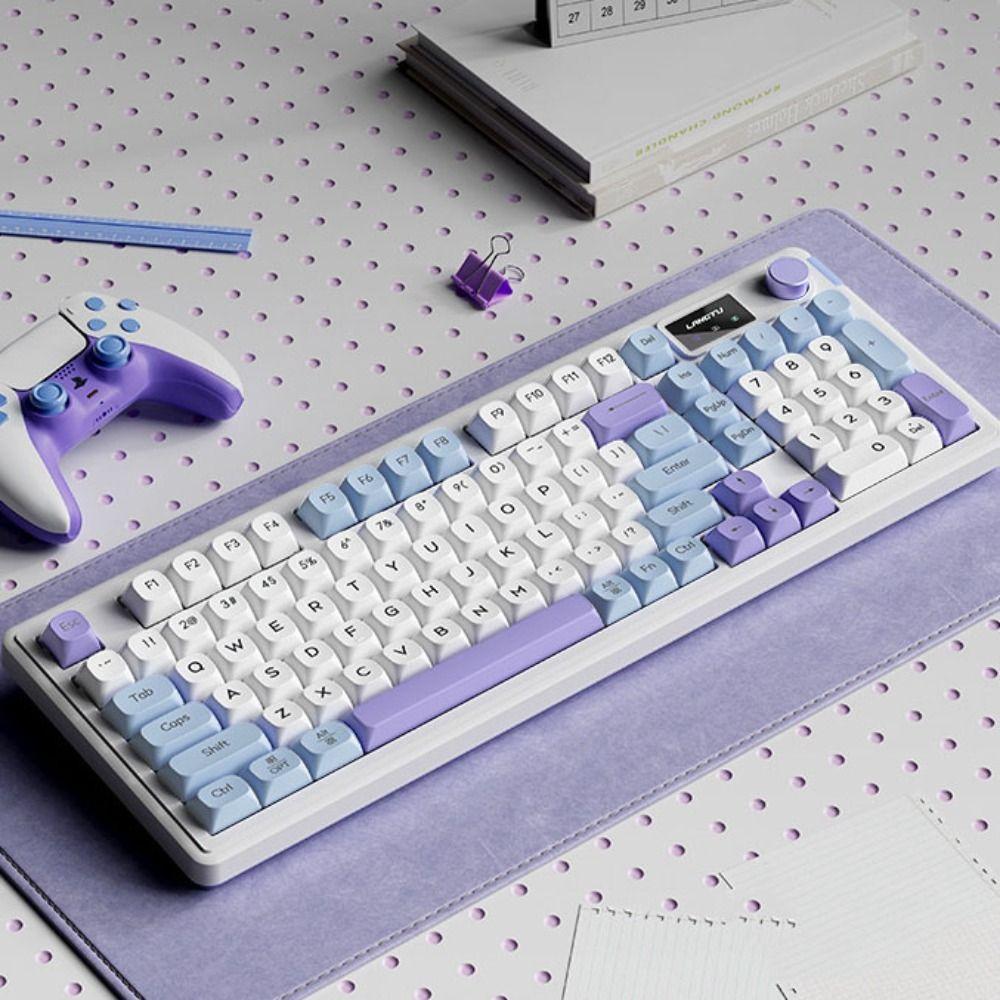 Three Mode 2.4G Bluetooth Wired Keyboard RGB Backlight Keyboard  Computer Peripherals