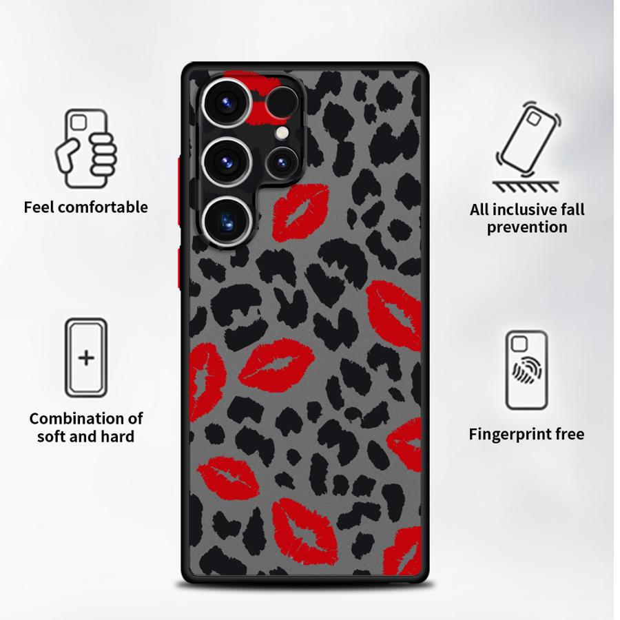 Funda Back Phone Cover Case for Samsung Galaxy S26 S23 FE S22 S21 S25 Ultra Note 20 Ultra 10+ S20 FE S24 Plus Leopard Butterfly