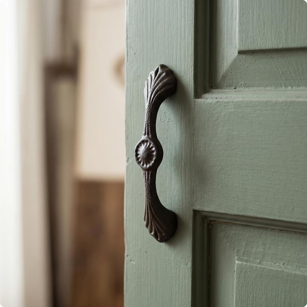 Rustic Door Pull with Mounting Hardware Heavy Duty Cast Iron Door Handle Drawer Pull with Screws Industrial Distressed