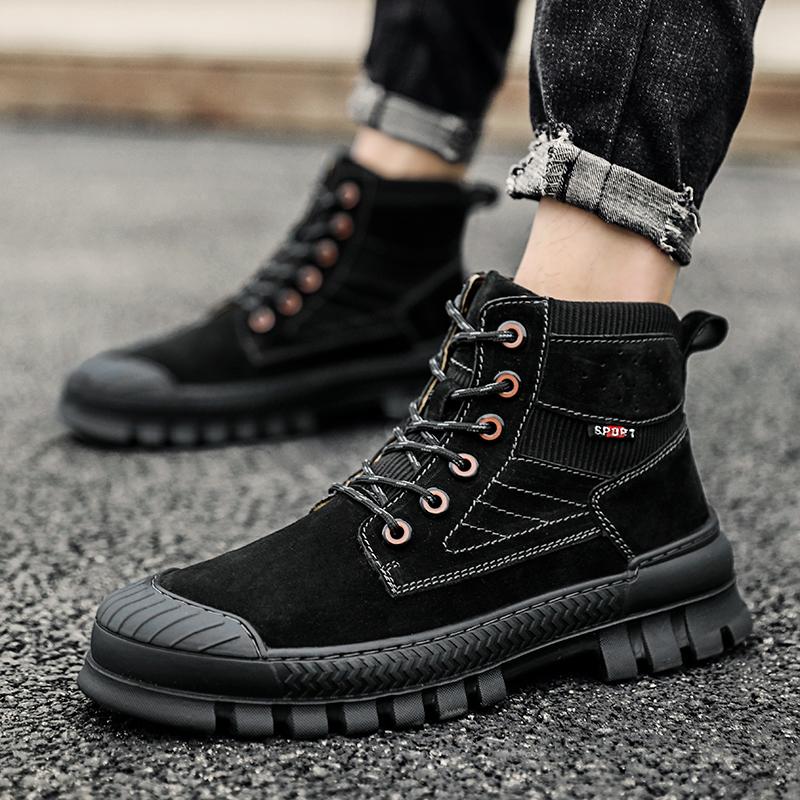 

Versatile and Trendy Men s Boots Classic and Fashionable Leather Outdoor Hiking Boots Hunting Boots 45 чорний