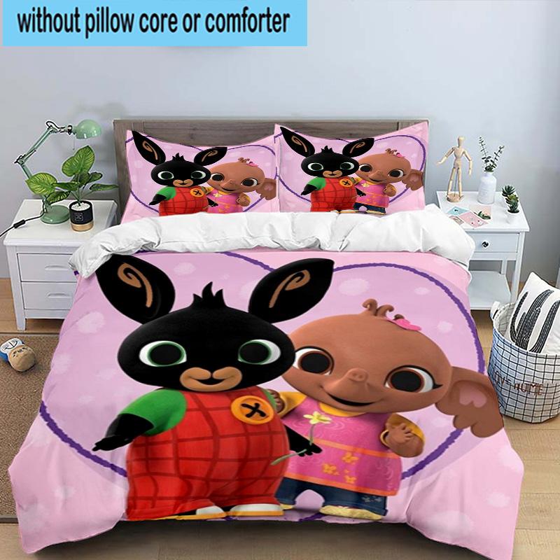 3PCS Bunny's Cozy Hug 3pcs Bedding,Including 3PCS Duvet Cover And 2pcs Pillowcases Perfect for Christmas,Ideal for Bedroom, Dormitory