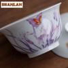 120ml Purple Orchid Butterfly Gaiwan Traditional Tea Tureen Tea Bowl With Lid Kit Tea Making Cover Bowl Drinkware Supplies Gift