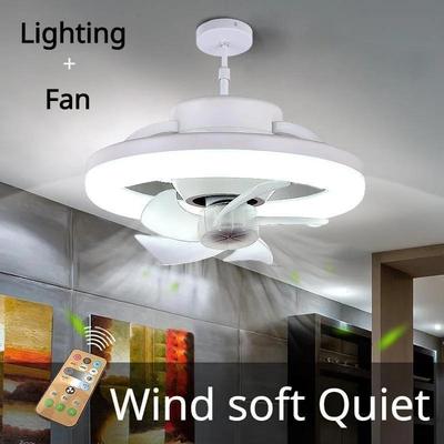 360° Dönen Tavan Vantilatörü Yaz Işığı E27 Uzaktan Kumandalı Akıllı Vantilatör LED Vantilatör Işığı Oturma Odası için