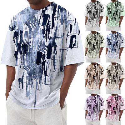 Summer Men's Popular T-shirt Printed Round Neck Short Sleeve T-shirt