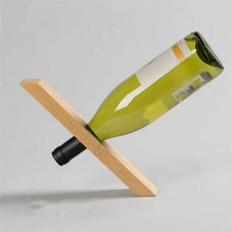 A20F-Balance Red Wine Rack Bamboo Wine Decoration Village Club Display Stand Decoration Wine Bottle Rack