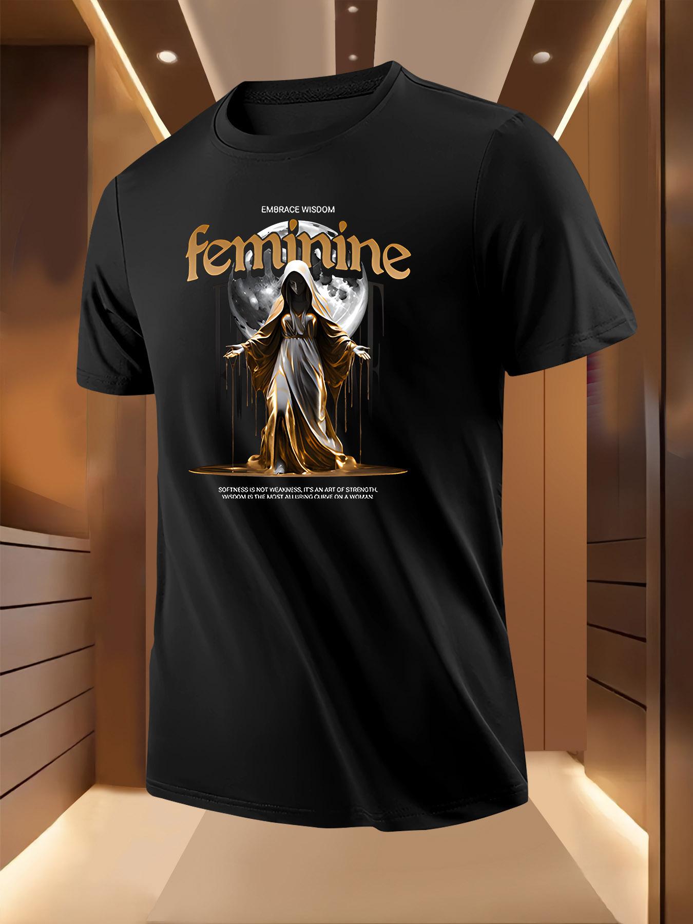 FEMININE Graphic Tshirt - Breathable Polyester S