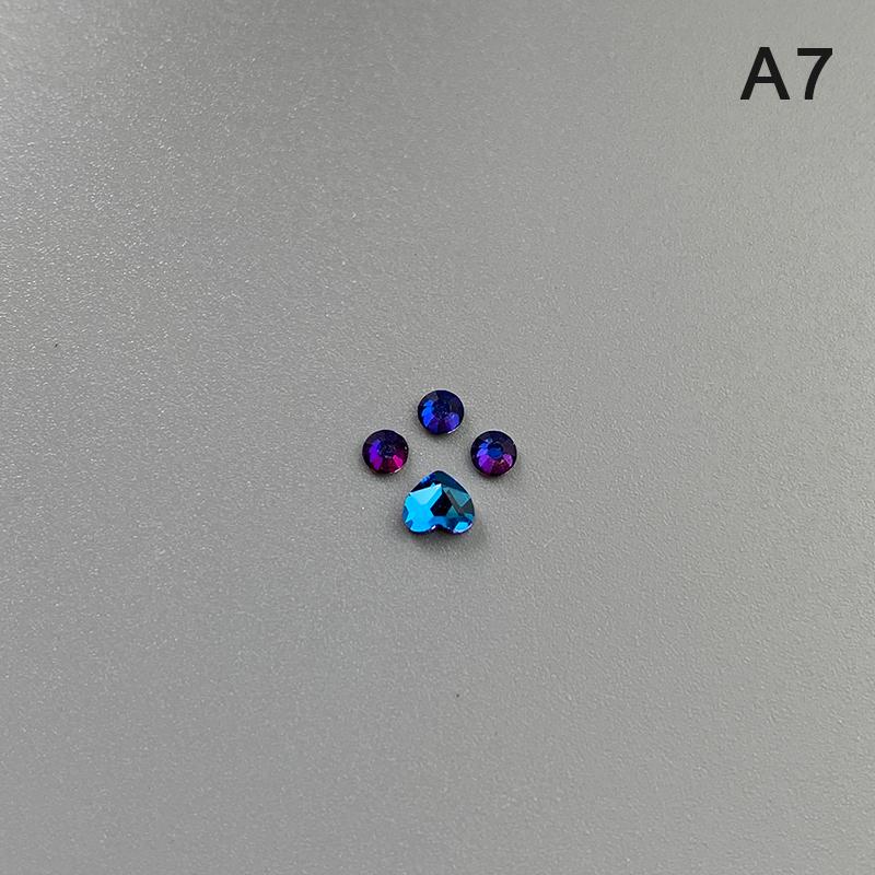 4Pcs Dental Tooth Gems Crystal Diamond Ornament Various Shapes Color Teeth Jewelry Denture Acrylic