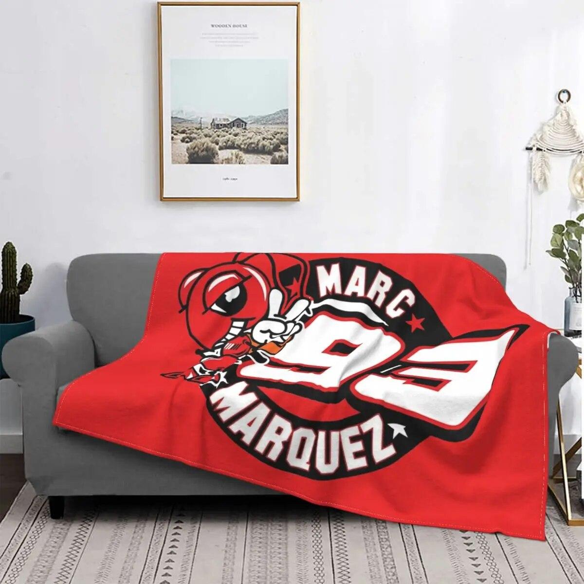 

Ant Racing Blankets Flannel Marquez Motorcycle Racing Game 93 Multifunction Super Warm Throw Blankets for Bed Car Rug Piece