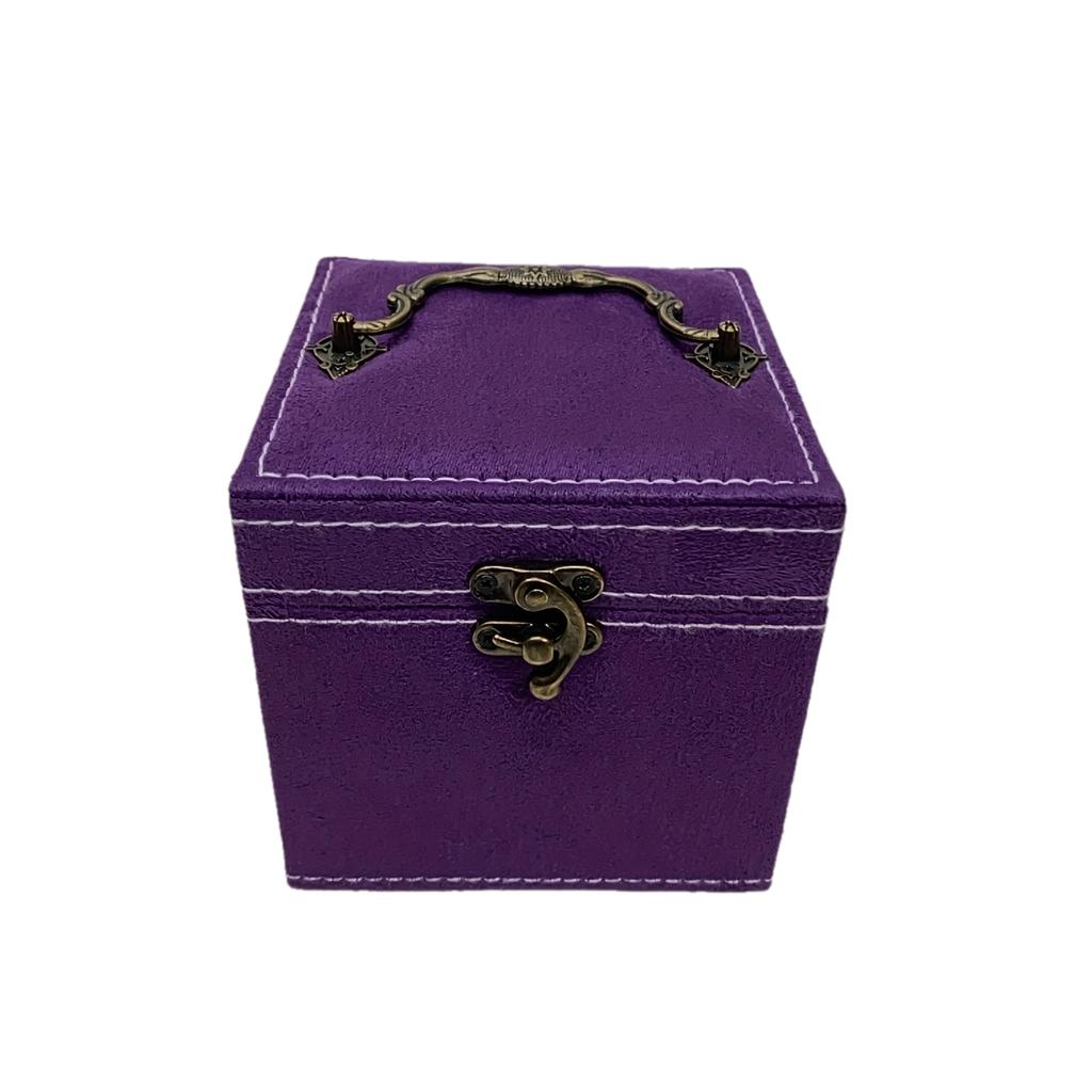 1pcs Jewelry Storage Box Imitation Suede Three-layer Compartment Jewelry Storage Box Ring Bracelet Necklace Multi-color Optional