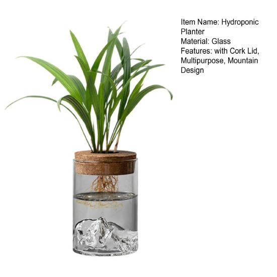 Glas Pflanzvermehrungsstation Klar Berg Hydroponischer Pflanzer Künstlerische Blumenvase Pflanzenvermehrungsglas