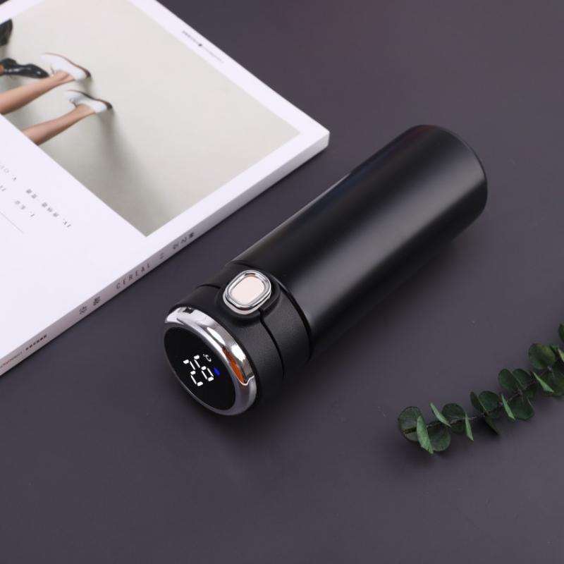 Portable Intelligence Thermos Cup 420ml Vacuum Flasks Portable Stainless Steel Thermos Cup Water Bottle Travel Tea Mug Office Thermos Cup