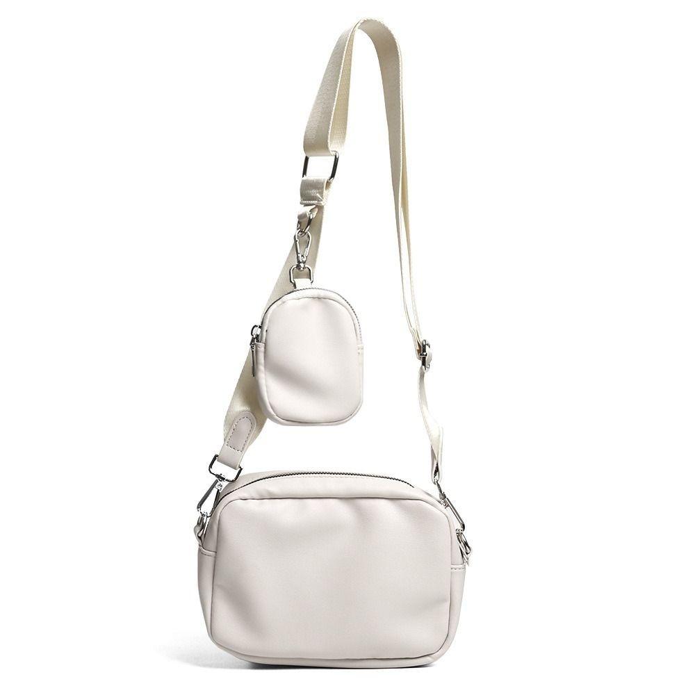 

Korean Style Small Square Bags Mini Bag Pendant Phone Pouch Bag Casual Male Shoulder Bag Girls белый