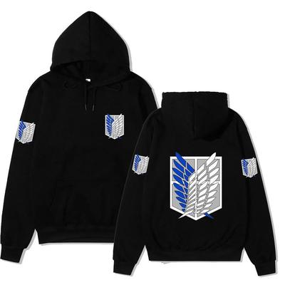 Attack On Titan Hoodie Anime Hoodies Plus Size Sweatshirts Cosplay Pullovers Loose Streetwear Winter Warm Mens Clothes Womens