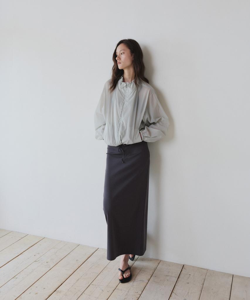 Ieoning Essential Rib Maxi Skirt, Charcoal