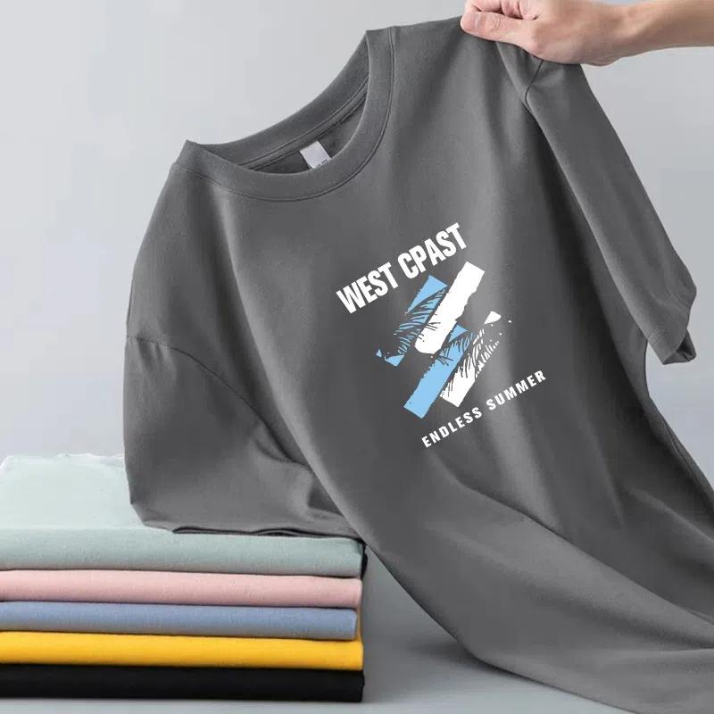 Men's Short-sleeved T-shirt Ice Silk Short-sleeved Men's Shirt Summer Crew-neck Base Shirt Casual T-shirt Men