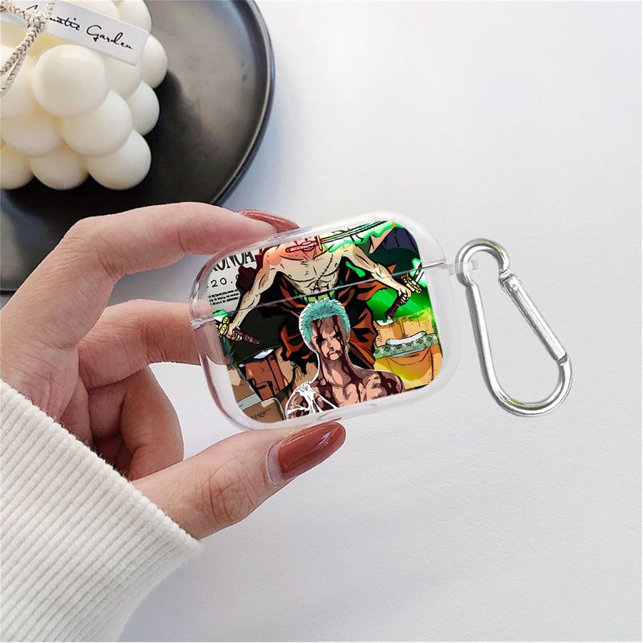 Clear Earphone Cases Cover Case For Airpods Pro3 Pro 2 Pro2 4 1 3 Anime One Piece Luffy Zoro