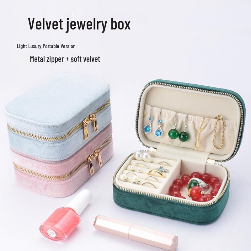 2025 Portable Velvet Jewelry Storage and Ring Box