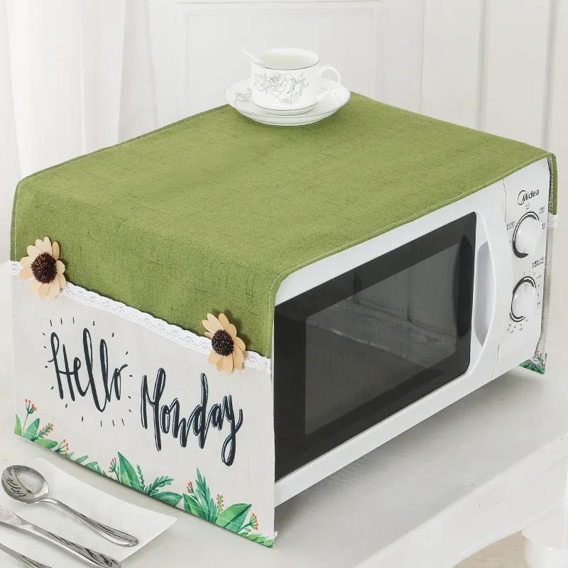 Microwave Oven Cover Fashionable Universal Dust Cover Cover Cloth Pastoral Style Microwave Oven Protective Cover