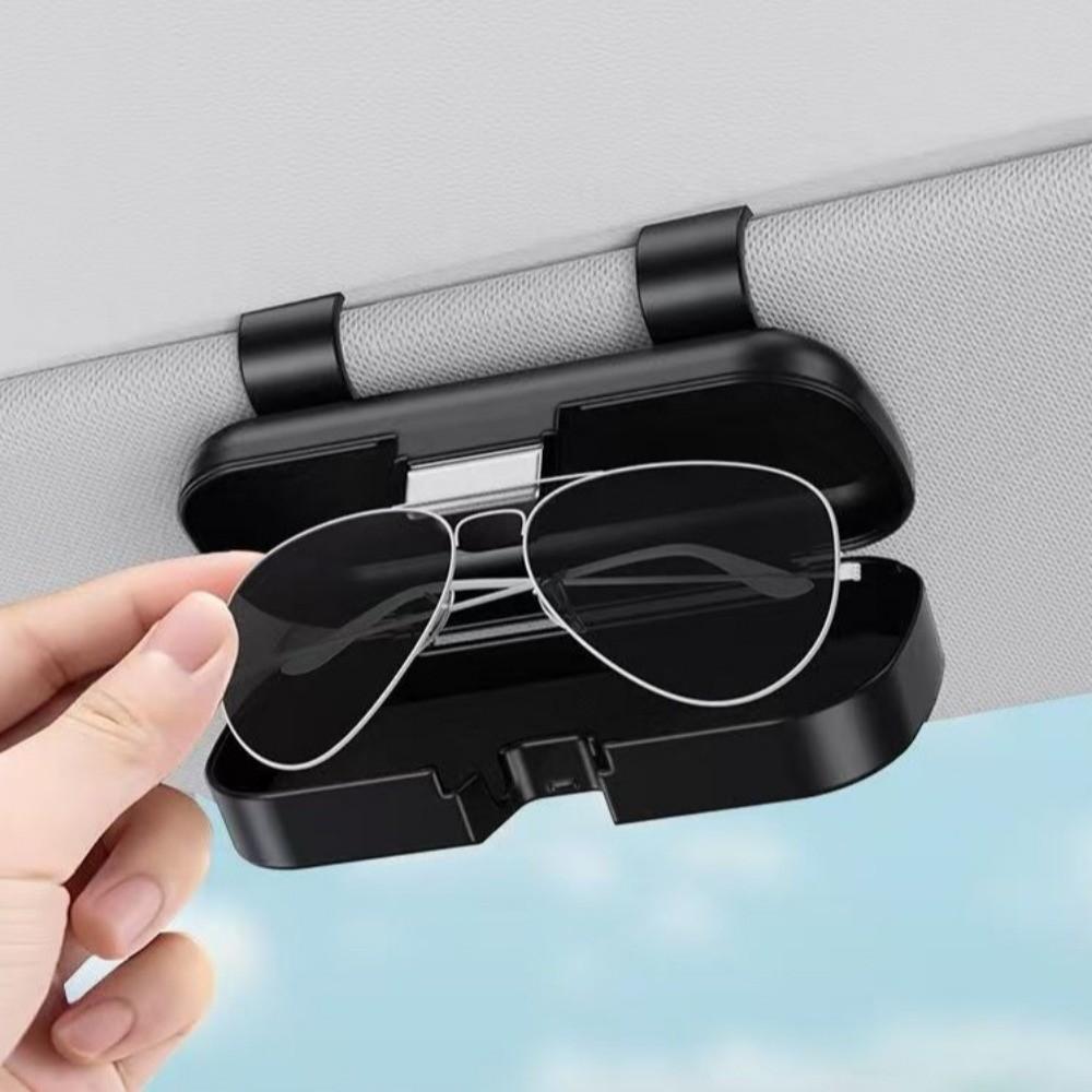 Scratch Resistant Car Sunglasses Holder Shock-proof Sun Visor Glasses Holder  Driving Accessorie