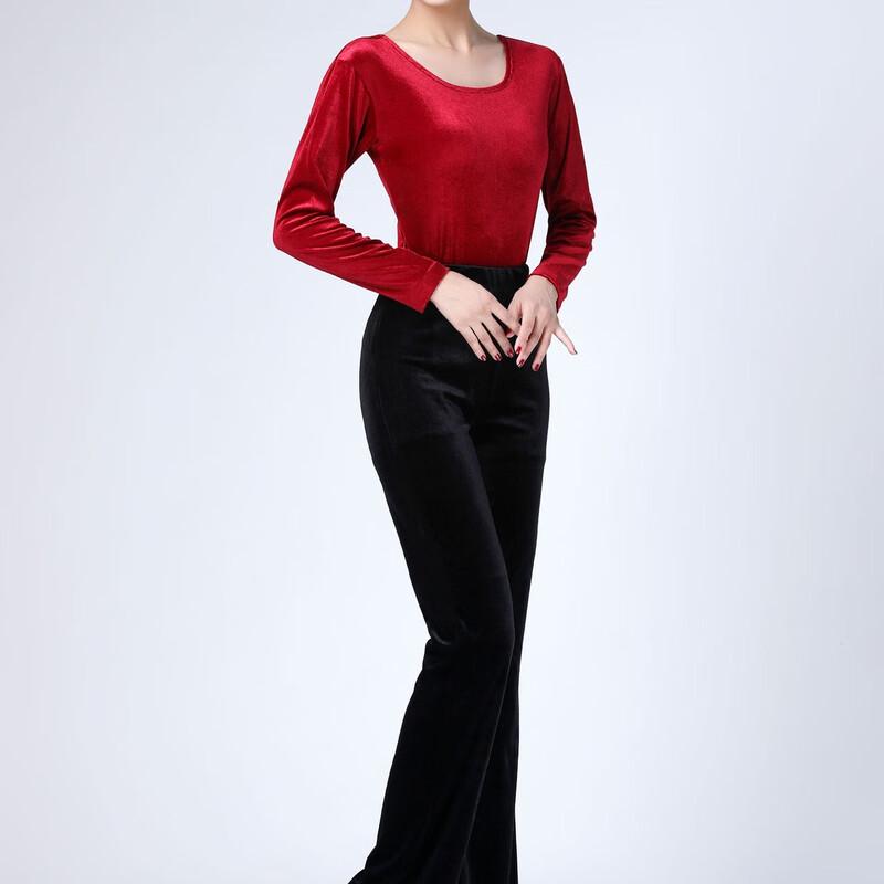 

Junshi Women s Velvet Long Sleeve Etiquette Training Bodysuit