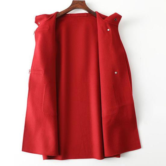 Abrigo de invierno para mujer, abrigo grueso de talla grande elegante y elegante con un solo pecho para mantener el calor para citas