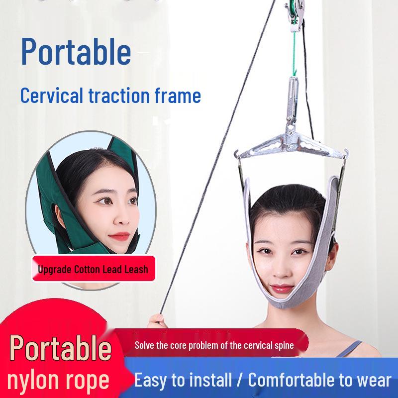 Cervical Traction Neck Frame Corrector, Door Hanging Neck Stretcher for Home and Hospital Use