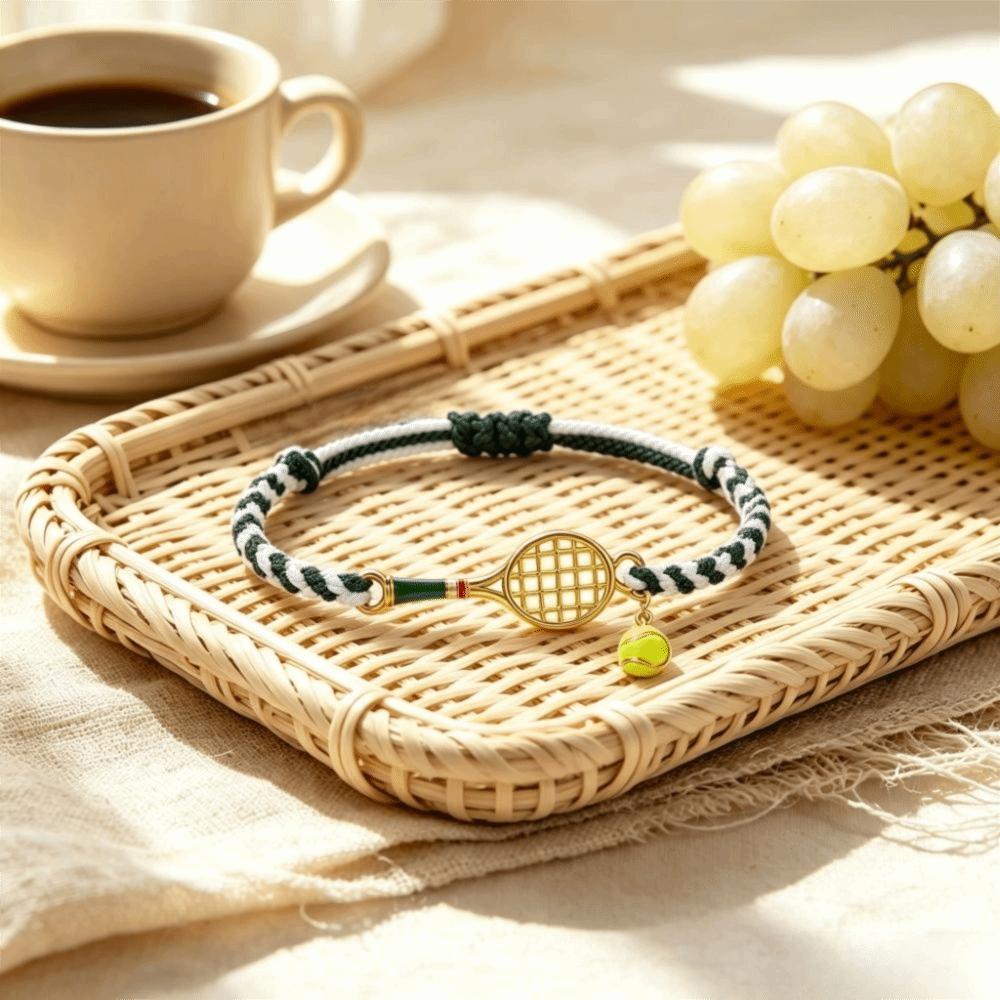 Handwoven Handwoven Bracelet Adjustable Couple Bracelet Tennis Racket Bracelet for Women