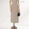 Win Crinkle Chic Slit Long Skirt