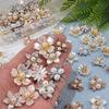 2026 New 2cm 50/57pcs with Diamond Pearl Flower, Imitation Diamond Button Hat Clothing Decoration Sewing Accessories, DIY Crafts