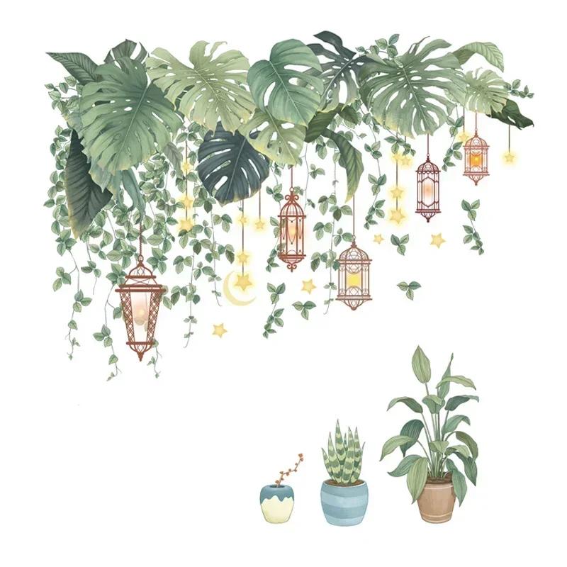 Plant Ramadan Removable Wall Stickers Waterproof PVC Decals Home Decor Art Mural for Bedroom Room Wallpaper Posters