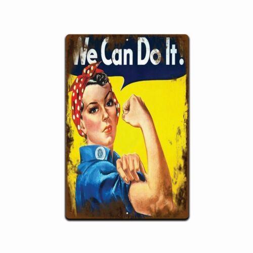 Rosie Riveter Sign the Can The Metal Tin ROSIE Vintage THE RIVETER WWII Aluminum 20x30cm(7.8x11.8inch)