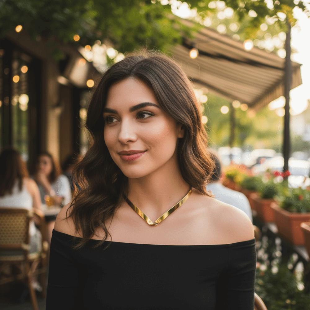Wide Face Chain Choker Necklace Gothic Irregular Earrings Rock Style Punk Jewelry Set  Festival