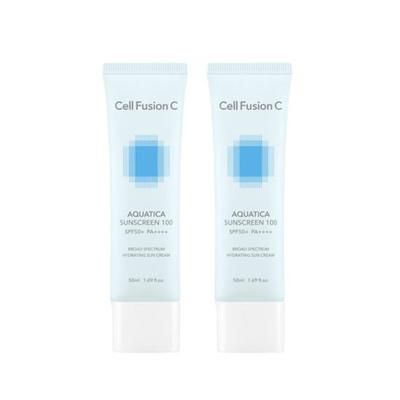 CELL FUSION C Aquatica Opalovací krém 100 SPF 50+ PA++++ 50ml*2ks