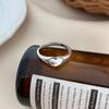 Beautiful Silver 925 Vintage Heart Open Ring For Women Adjustable Stylish Jewelry Finger