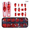 New 12 Grid Nail Drill Irregular Flat Bottomed Rhinestone AB Nail Accessory Nail Decoration