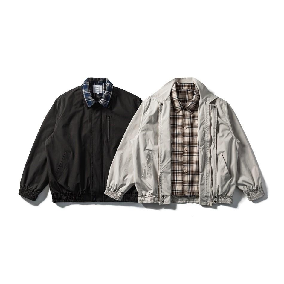 BUILTTOLAST Trendy Men's Retro Fake Two-Piece Lapel Workwear Jacket - Loose Casual Outerwear JK13