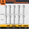 5/10pcs 25/50mm Drywall Screwdriver Bits Short Depth Stop Plasterboard 6.35mm Shank Stop Screws Woodworking Gypsum Board Locator