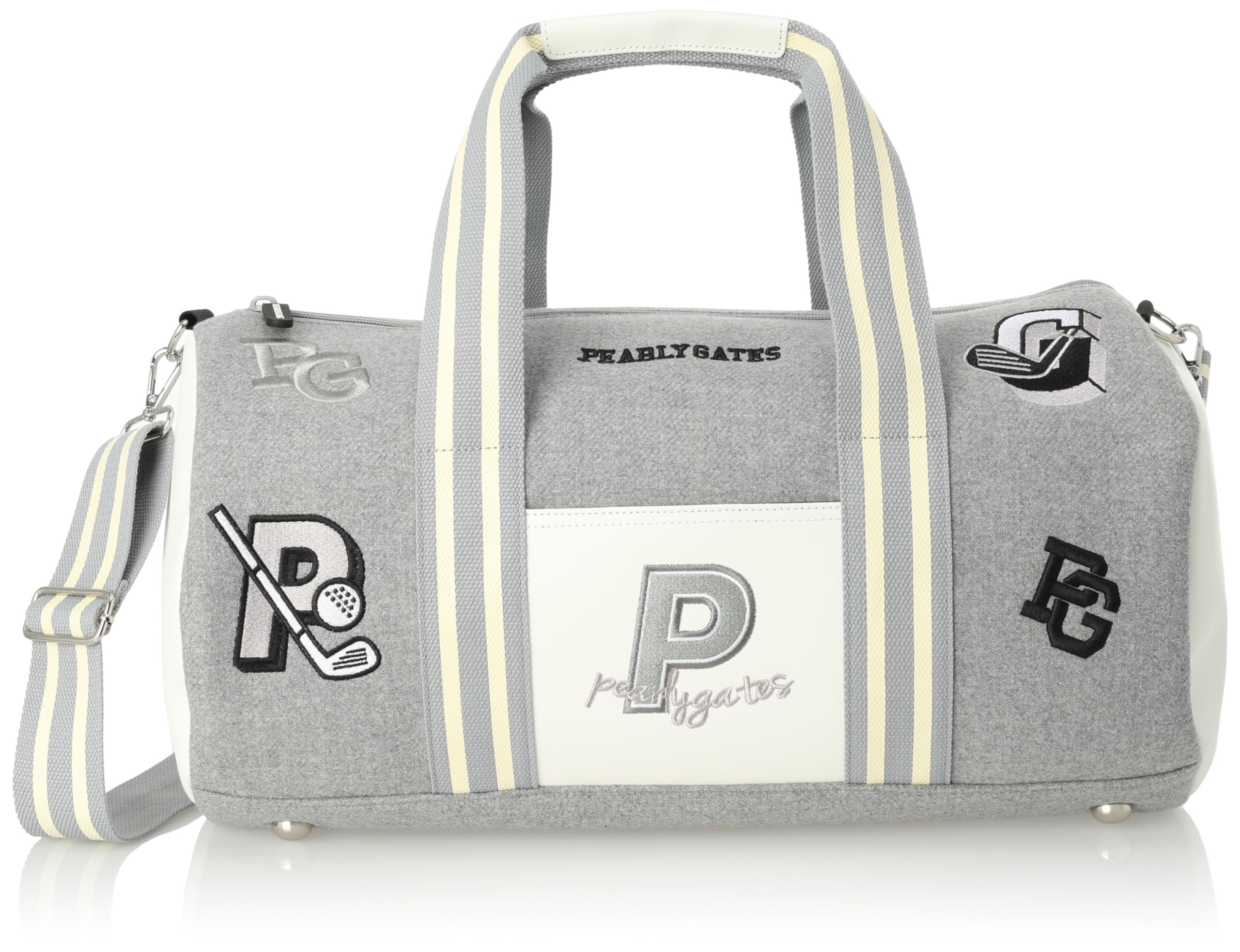 

[Pearly Gates] Unisex Locker Bag College Patch Locker BAG 053-4181001 020Gray FR