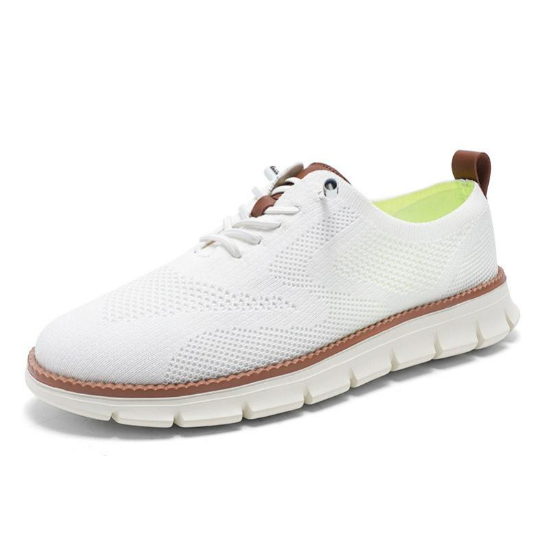 Lightweight Lace-up Casual Men's Shoes Breathable Flying Woven Men's Plus Size Sports Shoes Men Loafers