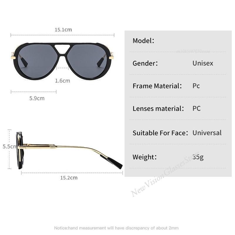 Vintage Sunglasses Women Gradient Lens Punk Unisex Stylish Shades UV400 Protection Retro Fashion