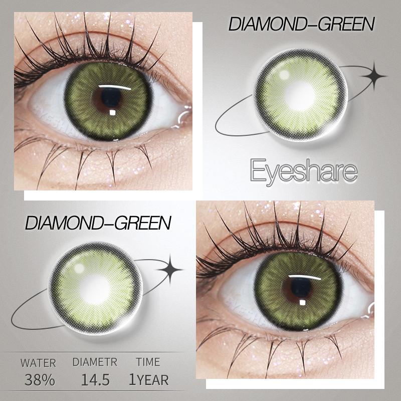 Eyeshare 1 Pair Contact Lenses with Myopia Colored Contact Lenses Prescription Natural Lenses Student Beauty Cosmetics