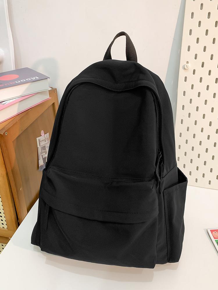 

Японский школьный рюкзак без принта, женский, для студенток колледжа, простой, для учениц средней школы, большой вместимости, однотонный, кампусный рюкзак чёрный