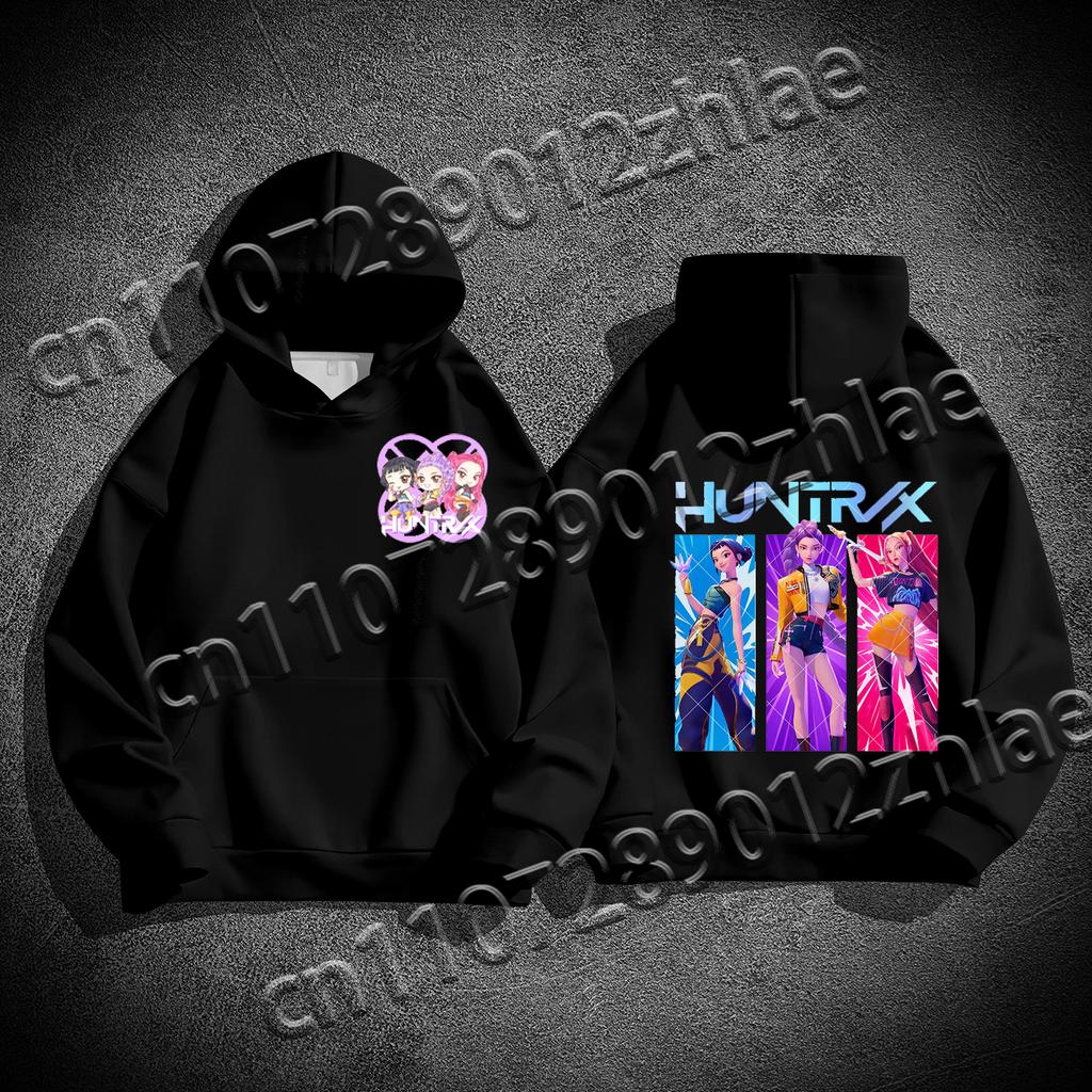 2025 Kpop Demon Hunter Best Selling High Quality Flannelette Adult Sweater Loose Comfortable Quick Drying Adult Hooded Sweater