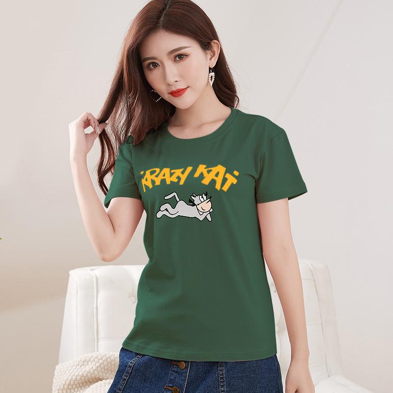 T-shirt a maniche corte a righe stile coreano da indossare sotto girocollo primavera da donna Ins moda donna top ampio taglia grande